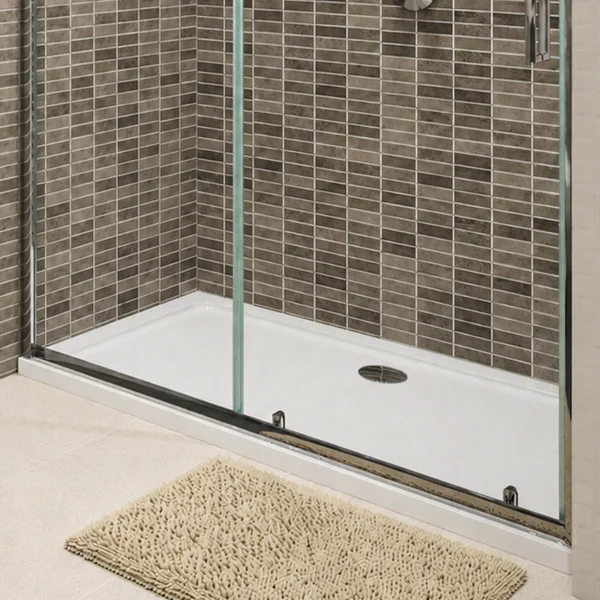 Alternate image of Twyford Flat-Top White Rectangular Shower Tray 40mm High - Acrylic Capped ABS