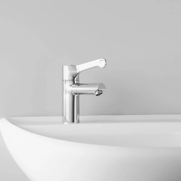 Additional image of Twyford Sola Chrome Finish Thermostatic Basin Mixer Tap - Extended Lever Handle - Deck Mounted