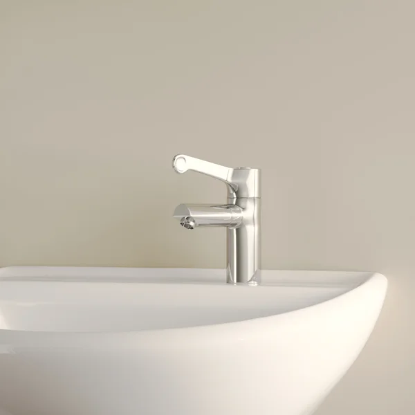 Alternate image of Twyford Sola Chrome Finish Thermostatic Basin Mixer Tap - Extended Lever Handle - Deck Mounted