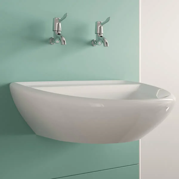 Alternate image of Twyford Sola 500 x 400mm White Medical Washbasin
