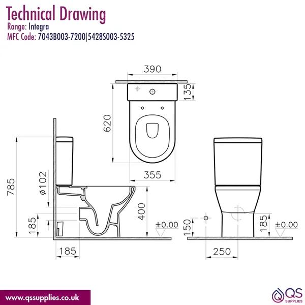 Technical drawing QS-V114962 / 7043B003-7200|5428S003-5325