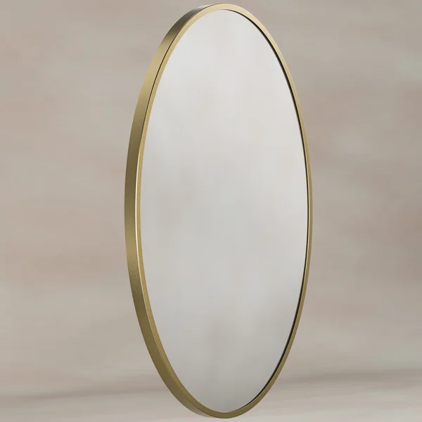 Alternate image of Origins Living Delphine Oval Mirror - Stainless Steel Frame - 550 x 800mm