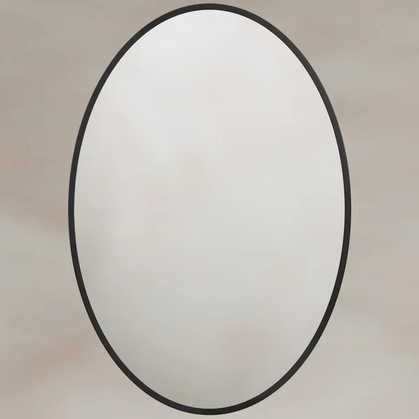 Additional image of Origins Living Delphine Oval Mirror - Stainless Steel Frame - 550 x 800mm