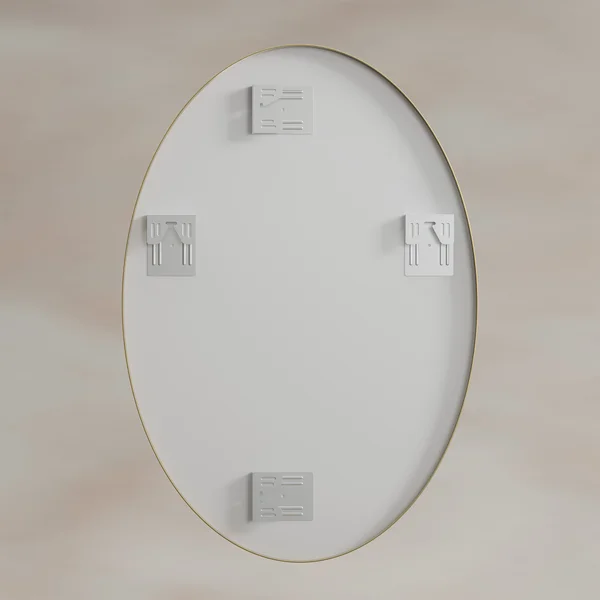 Alternate image of Origins Living Delphine Oval Mirror - Stainless Steel Frame - 550 x 800mm