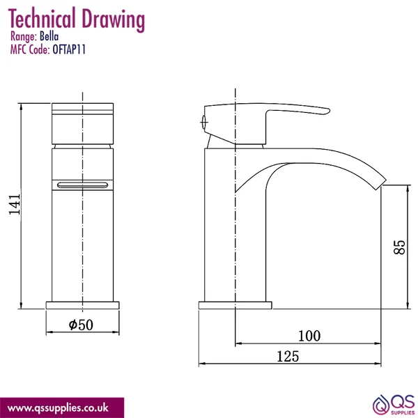 Technical drawing QS-V110055 / OFTAP11