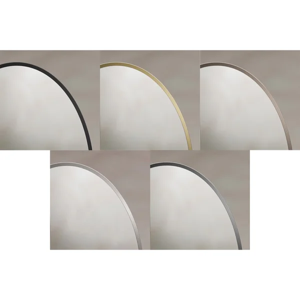 Alternate image of Origins Living Delphine Oval Mirror - Stainless Steel Frame - 550 x 800mm