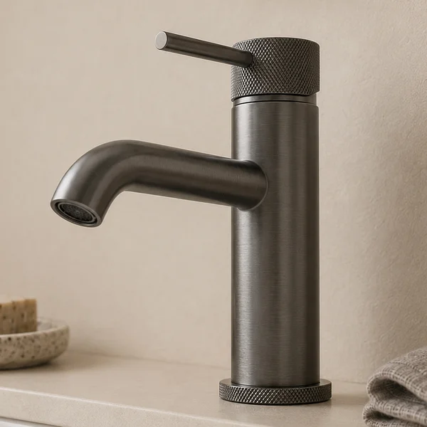 Alternate image of Joseph Miles Fenace Monobloc Basin Mixer Tap with Waste - Knurled Stick Handle - Deck Mounted