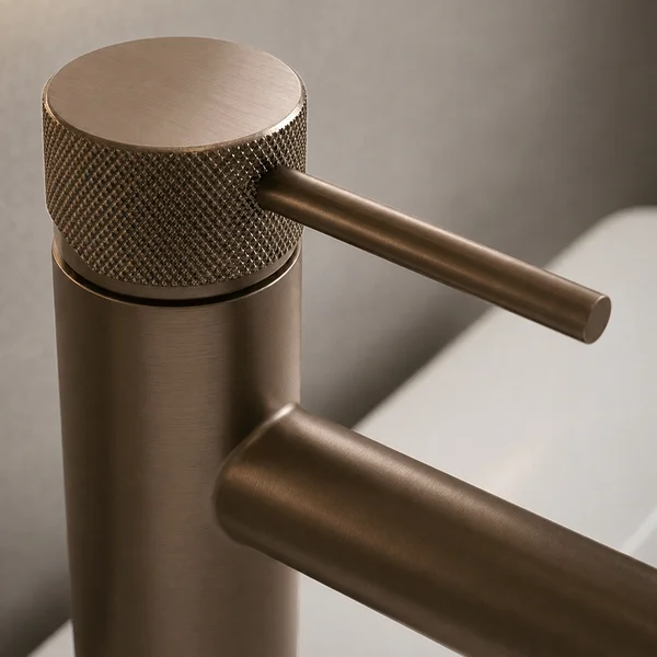 Alternate image of Joseph Miles Fenace Monobloc Basin Mixer Tap with Waste - Knurled Stick Handle - Deck Mounted