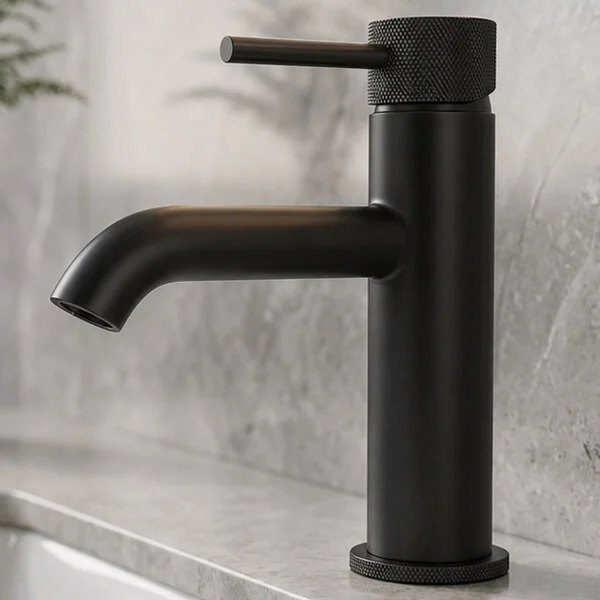 Alternate image of Joseph Miles Fenace Monobloc Basin Mixer Tap with Waste - Knurled Stick Handle - Deck Mounted