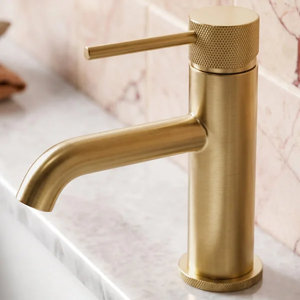 Alternate image of Joseph Miles Fenace Monobloc Basin Mixer Tap with Waste - Knurled Stick Handle - Deck Mounted