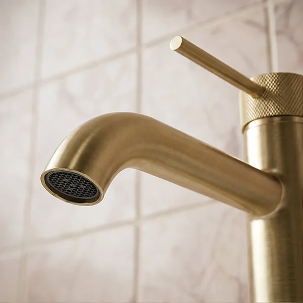 Alternate image of Joseph Miles Fenace Monobloc Basin Mixer Tap with Waste - Knurled Stick Handle - Deck Mounted