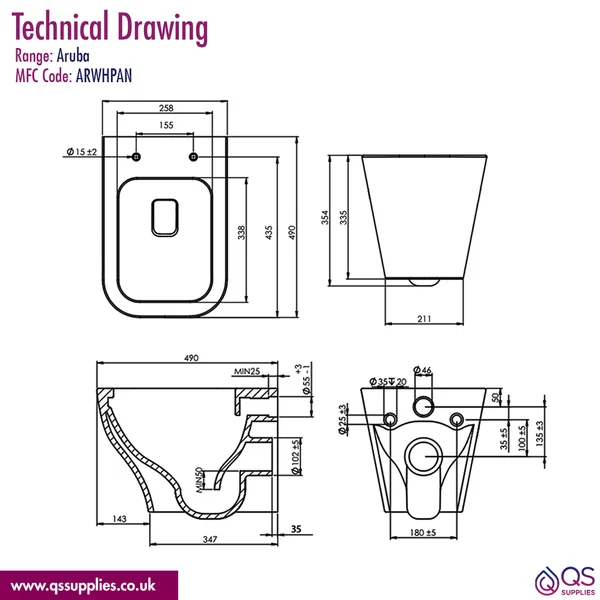 Technical drawing QS-V113375 / ARWHPAN