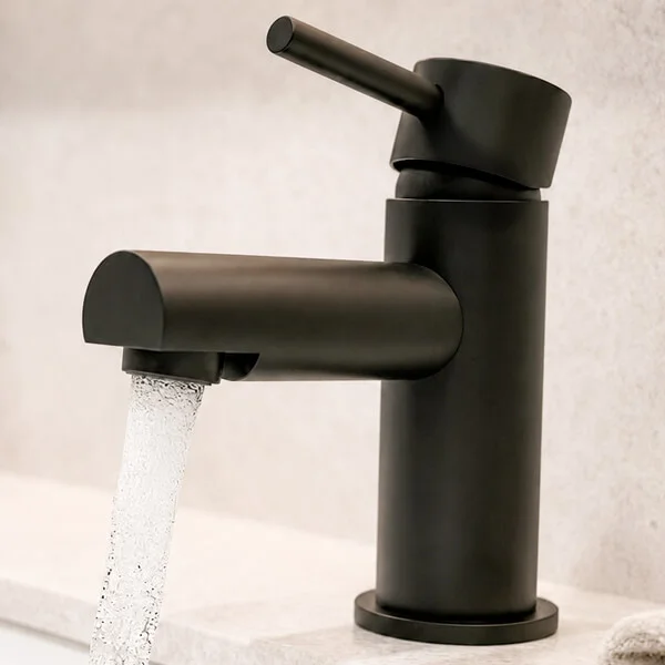 Alternate image of Joseph Miles Kaze Monobloc Basin Mixer Tap with Sprung Waste - Straight Spout - Stick Handle