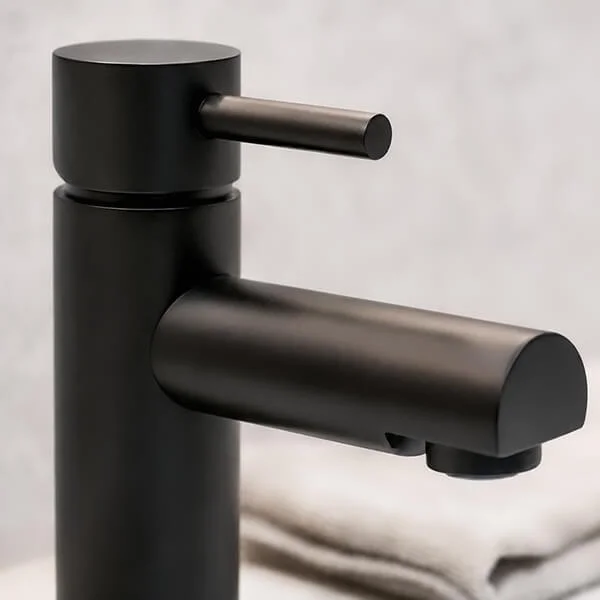 Alternate image of Joseph Miles Kaze Monobloc Basin Mixer Tap with Sprung Waste - Straight Spout - Stick Handle