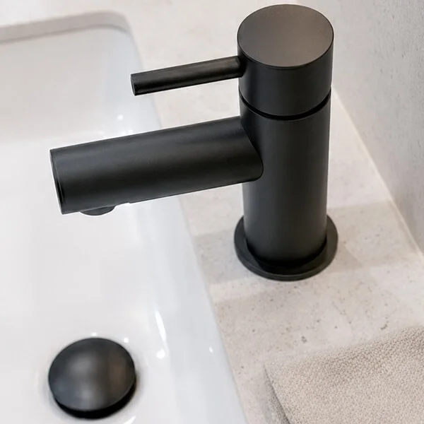 Alternate image of Joseph Miles Kaze Monobloc Basin Mixer Tap with Sprung Waste - Straight Spout - Stick Handle