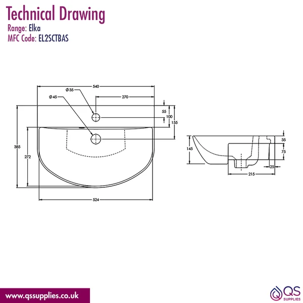Technical drawing QS-V113380 / EL2SCTBAS