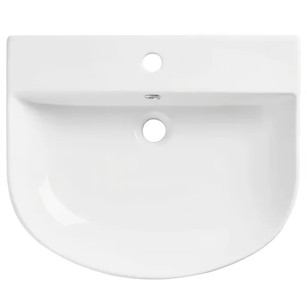 Roper Rhodes Elka Slim Depth White Single Tap Hole Semi-Recessed Basin - 560 x 450mm