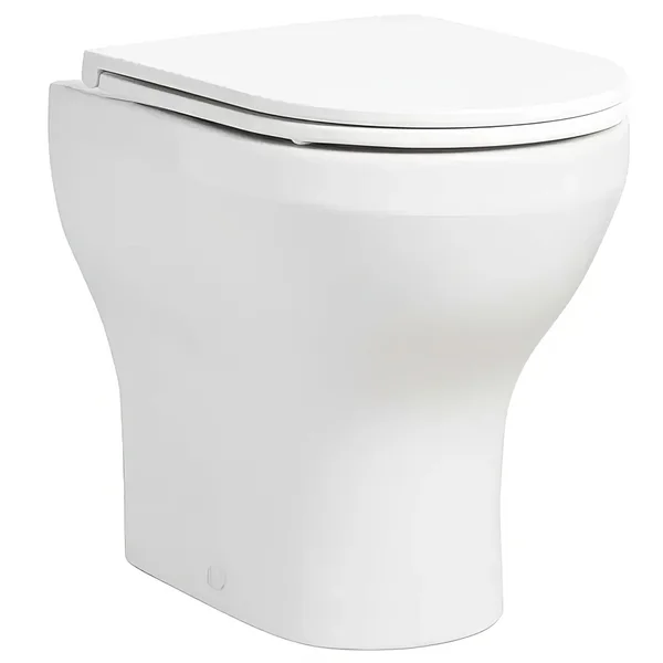 Roper Rhodes Elka White Contemporary Rimless Back To Wall WC Pan - 360 x 490mm