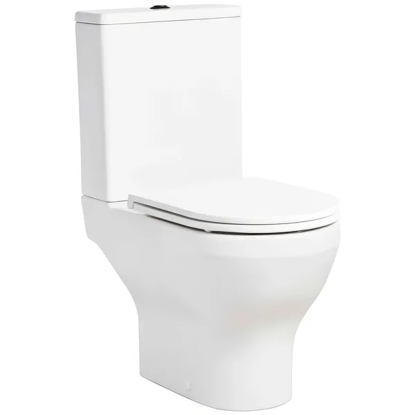 Roper Rhodes Elka Close Coupled Rimless Open Back WC Pan with Cistern - White - 360 x 410mm