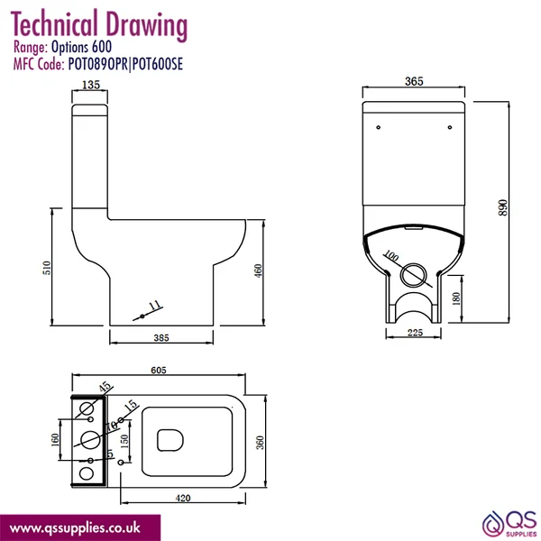 Technical drawing QS-V106204 / POT089OPR|POT600SE