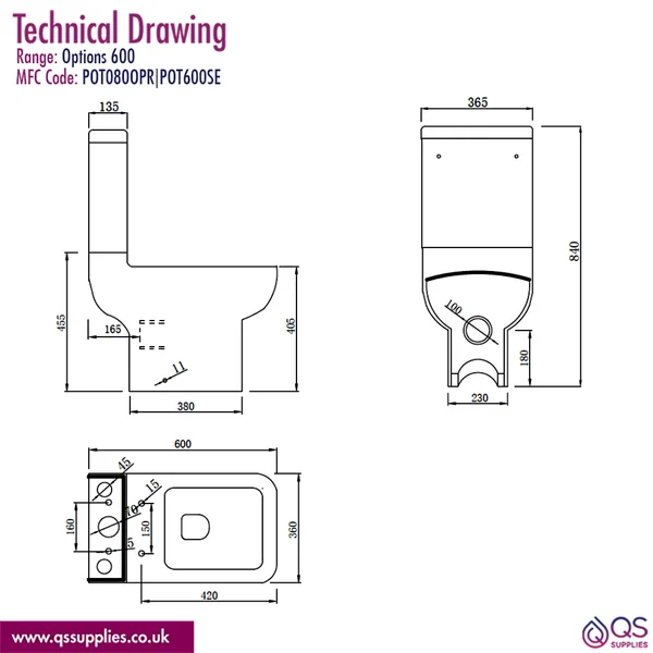 Technical drawing QS-V106203 / POT080OPR|POT600SE