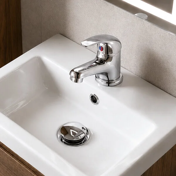 Alternate image of Joseph Miles Miton Cloakroom Monobloc Basin Mixer Tap - Chrome - Lever Handle