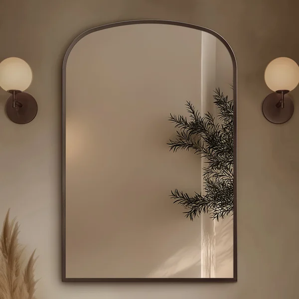 Alternate image of Origins Living Delphine Overmantel Arch Mirror - Stainless Steel Frame