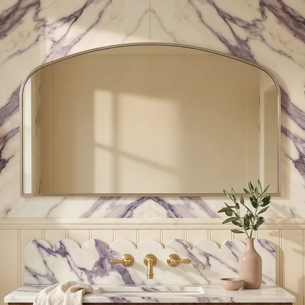 Alternate image of Origins Living Delphine Overmantel Arch Mirror - Stainless Steel Frame