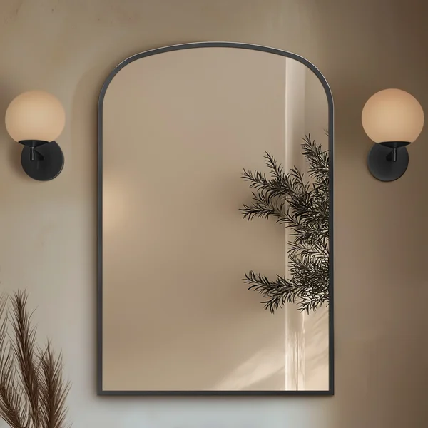Alternate image of Origins Living Delphine Overmantel Arch Mirror - Stainless Steel Frame