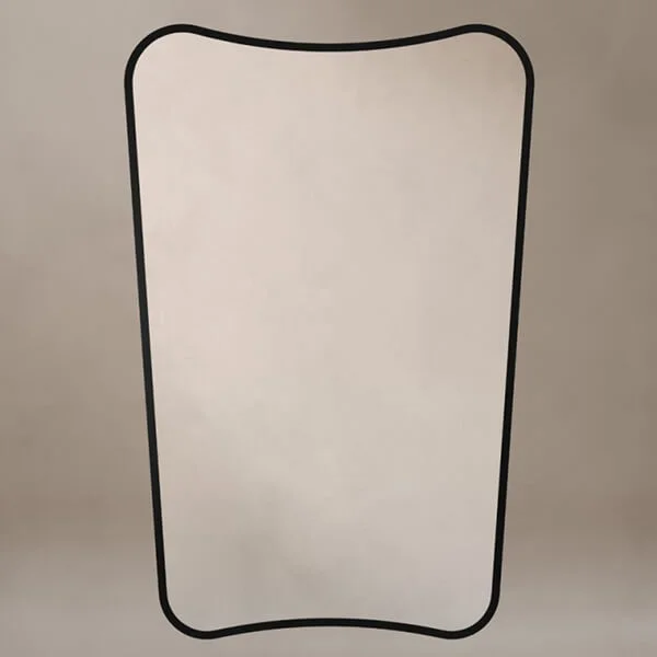 Additional image of Origins Living Delphine Curve Mirror - Stainless Steel Frame