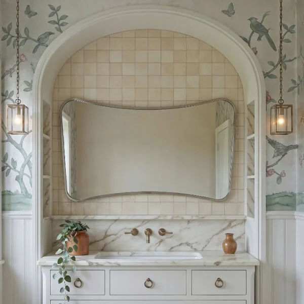 Alternate image of Origins Living Delphine Curve Mirror - Stainless Steel Frame