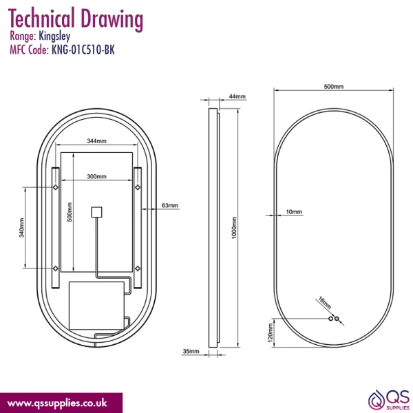 Technical drawing QS-V115232 / KNG-01C510-BK