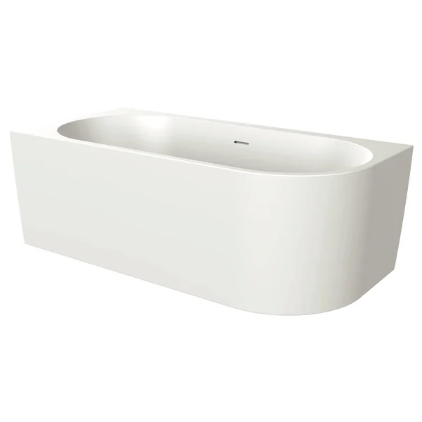 Tavistock Cadence Double Ended White Back To Wall Bath - Asymmetric Corner