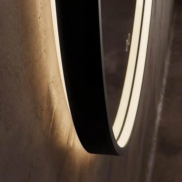 Alternate image of Origins Living Kingsley Round Borderlit LED Mirror with Demister Pad - 800 x 800mm