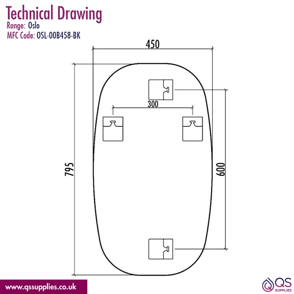 Technical drawing QS-V110710 / OSL-00B458-BK