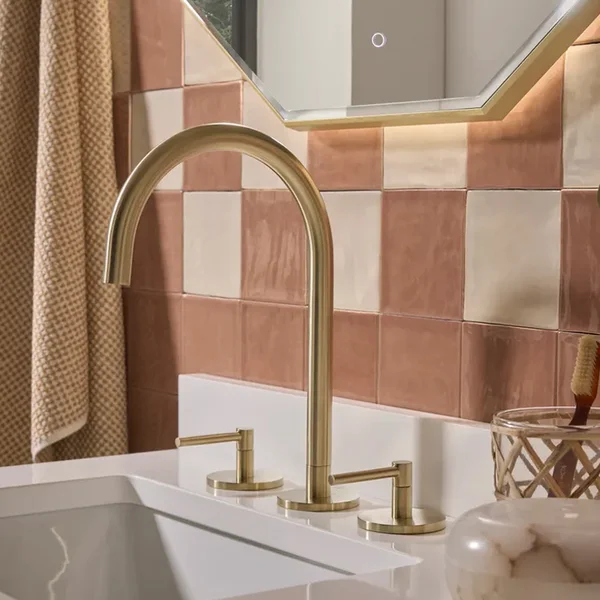 Alternate image of Tavistock Cohort 3 Hole Basin Mixer Tap with Click Waste - Deck Mounted