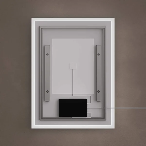 Alternate image of Origins Living Celo Rectangular LED Frontlit Mirror with Demister Pad - 600 x 800mm