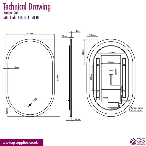 Technical drawing QS-V115244 / CLO-01C058-01