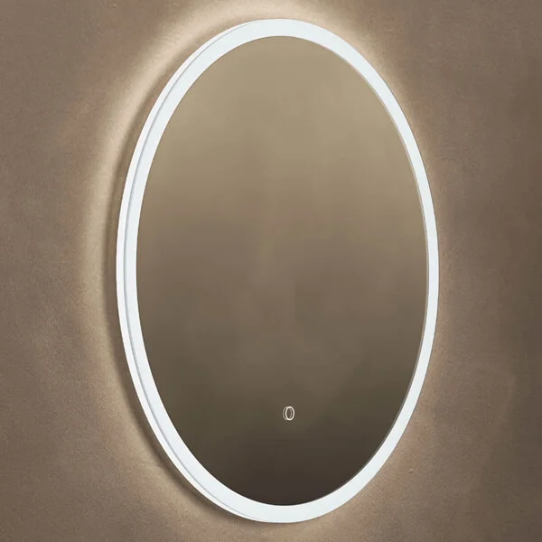 Origins Living Celo Round LED Frontlit Mirror with Demister Pad - 600 x 600mm