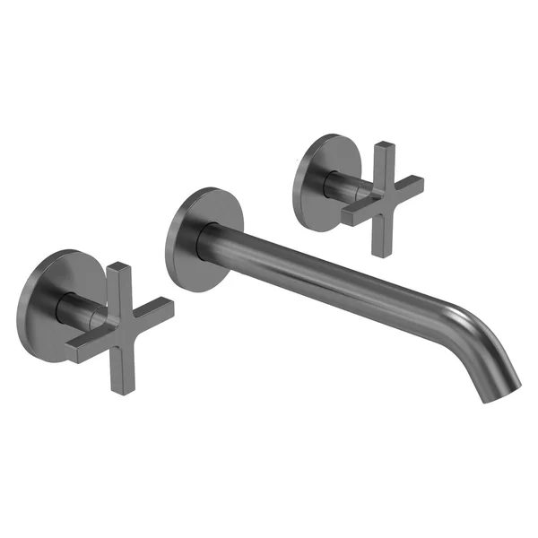 Alternate image of Tavistock Cohort 3 Hole Contemporary Basin Mixer Tap with Fixed Spout - Wall Mounted