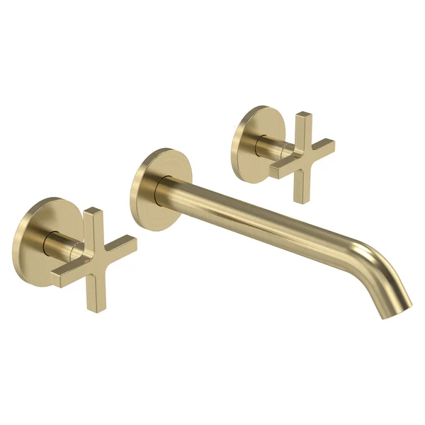 Alternate image of Tavistock Cohort 3 Hole Contemporary Basin Mixer Tap with Fixed Spout - Wall Mounted