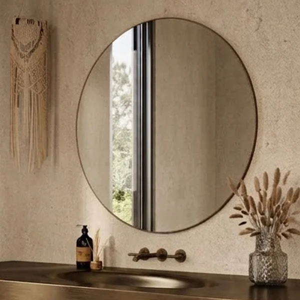 Alternate image of Origins Living Oslo Round Mirror - Stainless Steel Frame