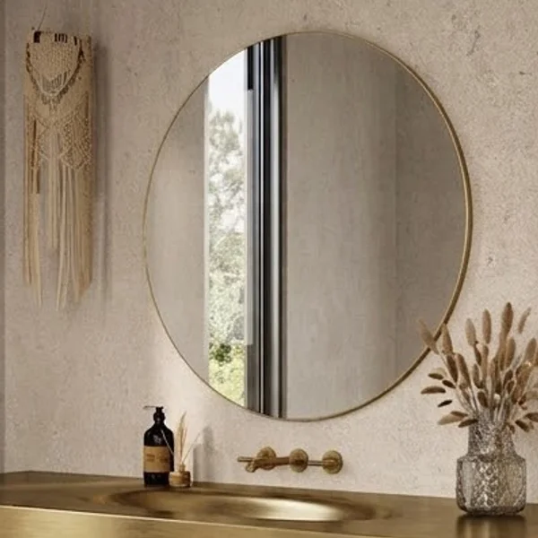 Alternate image of Origins Living Oslo Round Mirror - Stainless Steel Frame