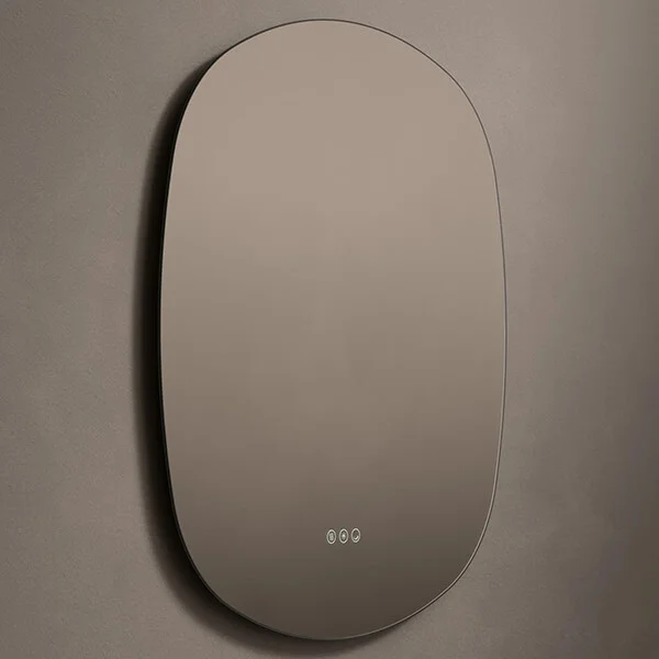 Origins Living Claris Curve Oblong LED Backlit Mirror with Demister Pad - 700 x 780mm