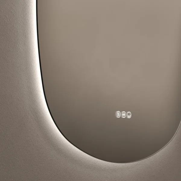 Alternate image of Origins Living Claris Curve Oblong LED Backlit Mirror with Demister Pad - 700 x 780mm