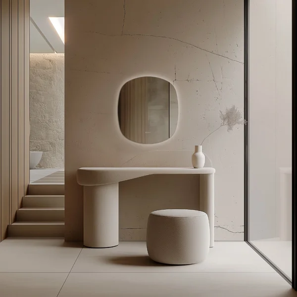 Alternate image of Origins Living Claris Curve Oblong LED Backlit Mirror with Demister Pad - 700 x 780mm