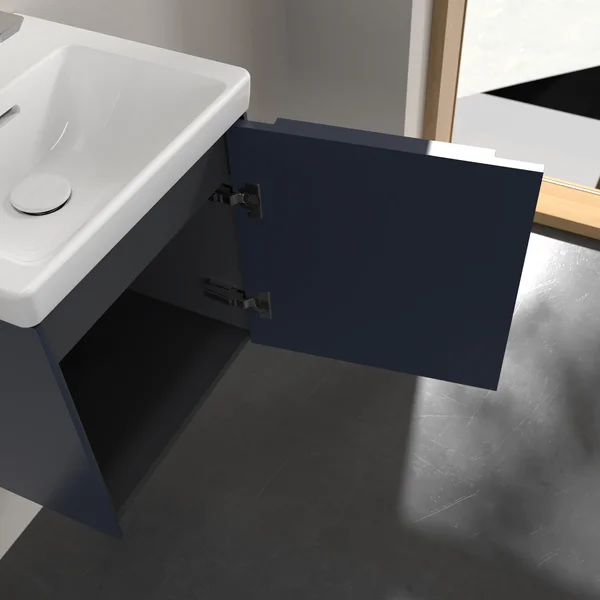 Alternate image of Villeroy and Boch Subway 3.0 Marine-Blue Wall Hung Vanity Unit - 1 Door - 423 x 429mm