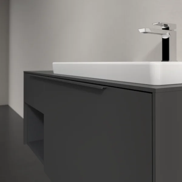 Alternate image of Villeroy and Boch Subway 3.0 Wall Hung Open Shelf Vanity Unit with LED Light - 1000 x 423mm