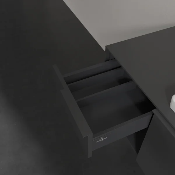 Alternate image of Villeroy and Boch Subway 3.0 Wall Hung Open Shelf Vanity Unit with LED Light - 1000 x 423mm