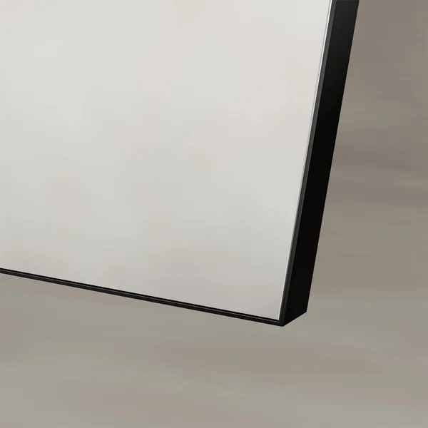Alternate image of Origins Living Oslo Matt Black Irregular Mirror - Stainless Steel Frame - 550 x 800mm